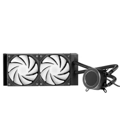 VEVOR CPU Liquid Cooler, AIO CPU Water Cooler - 120mm PWN Fans & Pump, Customizable Black PC Liquid Cooler with 2.1'' LCD Display & ARGB light, for Intel 115X/1366/2011/1700/1200, AMD AM4/AM5