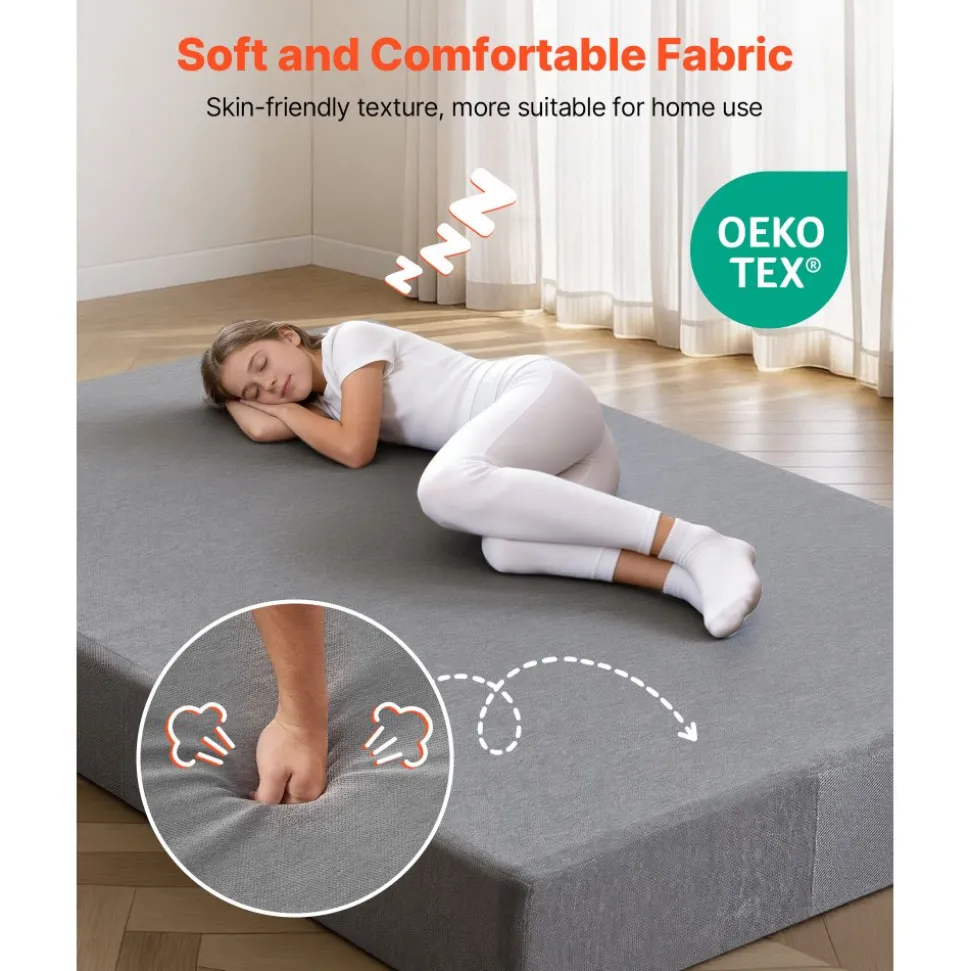 VEVOR Crash Pad, 6 x 4 ft Crash Pad for Kids Sensory with Soft Thick Foam and Washable Cover, Giant Pillow Mat Large Sensory Room Equipment for Children and Adults Jumping, Play, Climbing & Gymnastics