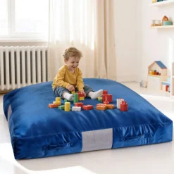VEVOR Crash Pad, 5 x 5 ft Crash Pad for Kids Sensory with Foam Blocks and Washable Cover, Giant Pillow Mat Large Soft Foam Landing Zone, Sensory Room Equipment for Children Jumping, Relaxing & Play