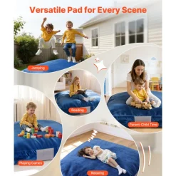 VEVOR Crash Pad, 5 x 5 ft Crash Pad for Kids Sensory with Foam Blocks and Washable Cover, Giant Pillow Mat Large Soft Foam Landing Zone, Sensory Room Equipment for Children Jumping, Relaxing & Play