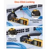 VEVOR Crimping Tool, RJ45/RJ11/RJ12 Ethernet Crimper, Crimp Tool Kit for 4/6/8-Pin Modular Plugs, with Mini Wire Stripper, 50 Connectors and 50 Boots, Replacement Blades, and Network Cable Tester