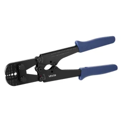 VEVOR Crimping Tool, 3/64" - 1/8" Steel Wire Rope Crimper, with Clear Metric and Imperial Markings, Adjustable Force, Crimp Pliers for Aluminum Oval and Dual Sleeves, and Annealed Copper Sleeves