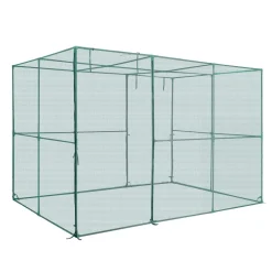 VEVOR Crop Cage, 9.5 x 6.36 x 6.36 ft Plant Protection Tent with Zippered Door, Wind-Resistant Tall Crop Cage, Easy to Install, Outdoor Raised Bed Cover, Tomato Plant Netting for Garden Patio Lawn