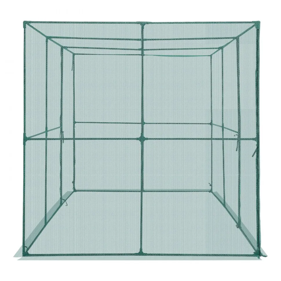 VEVOR Crop Cage, 9.5 x 6.36 x 6.36 ft Plant Protection Tent with Zippered Door, Wind-Resistant Tall Crop Cage, Easy to Install, Outdoor Raised Bed Cover, Tomato Plant Netting for Garden Patio Lawn