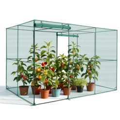 VEVOR Crop Cage, 9.5 x 6.36 x 6.36 ft Plant Protection Tent with Zippered Door, Wind-Resistant Tall Crop Cage, Easy to Install, Outdoor Raised Bed Cover, Tomato Plant Netting for Garden Patio Lawn