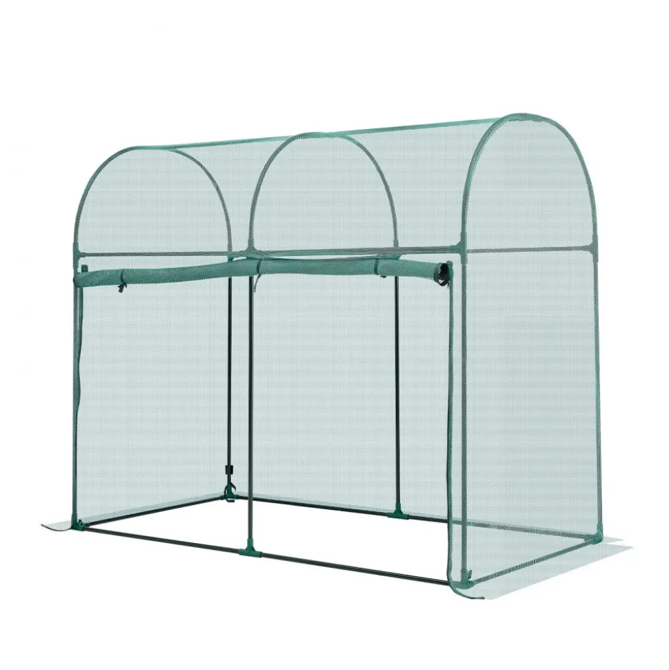 VEVOR Crop Cage, 5.9 x 2.98 x 4.9 ft Plant Protection Tent with Zippered Door, Wind-Resistant Tall Crop Cage, Easy to Install, Outdoor Raised Bed Cover with Frame, Plant Netting for Garden Patio Lawn