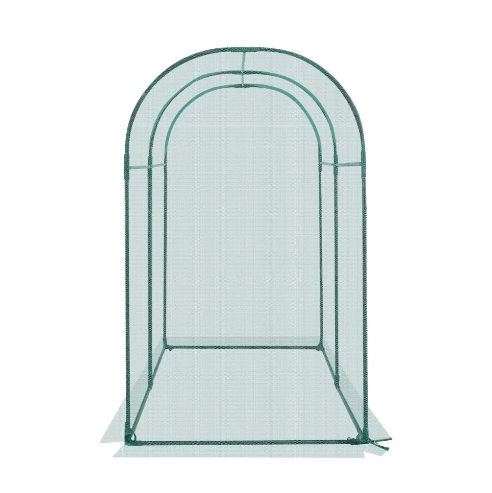 VEVOR Crop Cage, 5.9 x 2.98 x 4.9 ft Plant Protection Tent with Zippered Door, Wind-Resistant Tall Crop Cage, Easy to Install, Outdoor Raised Bed Cover with Frame, Plant Netting for Garden Patio Lawn