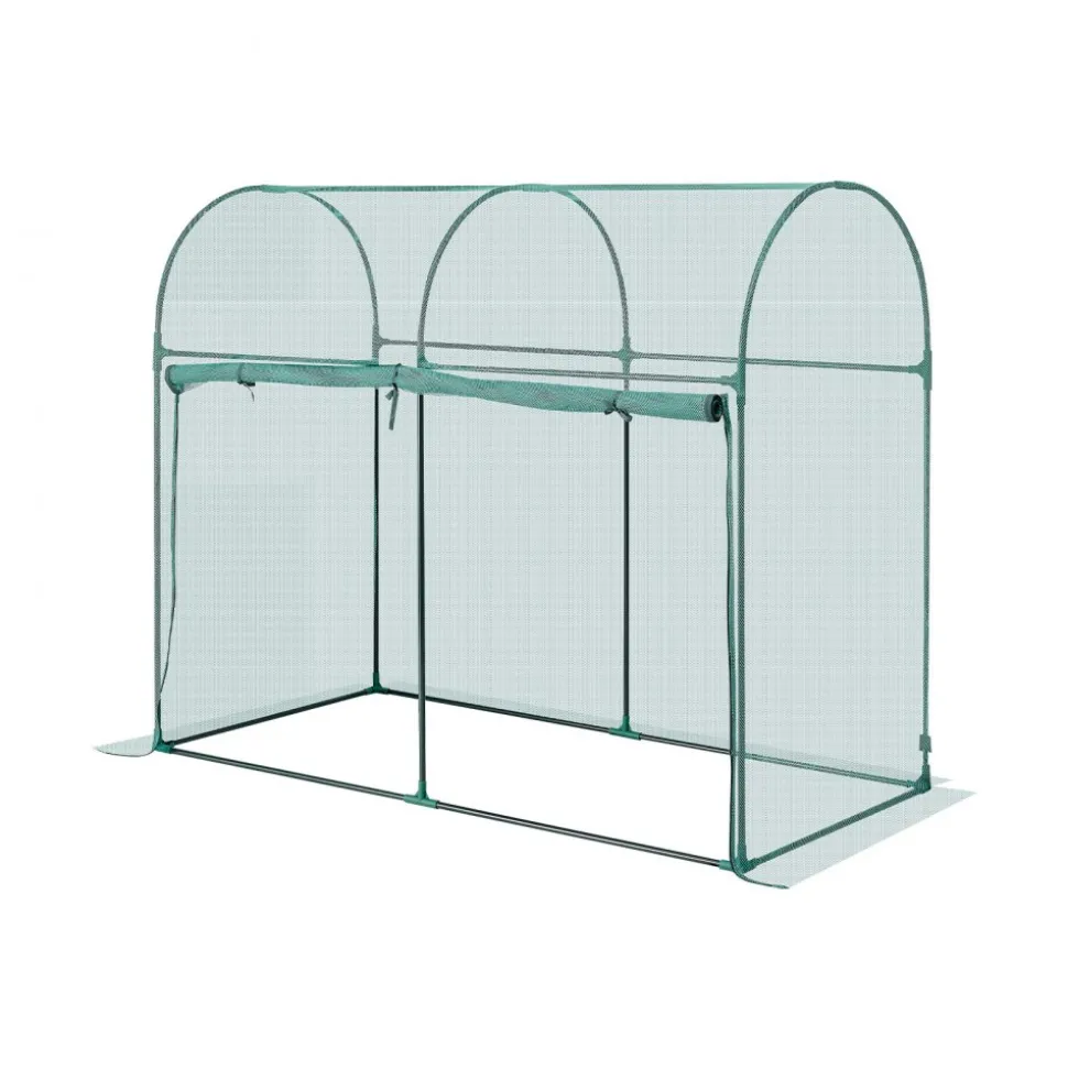 VEVOR Crop Cage, 5.9 x 2.98 x 4.9 ft Plant Protection Tent with Zippered Door, Wind-Resistant Tall Crop Cage, Easy to Install, Outdoor Raised Bed Cover with Frame, Plant Netting for Garden Patio Lawn