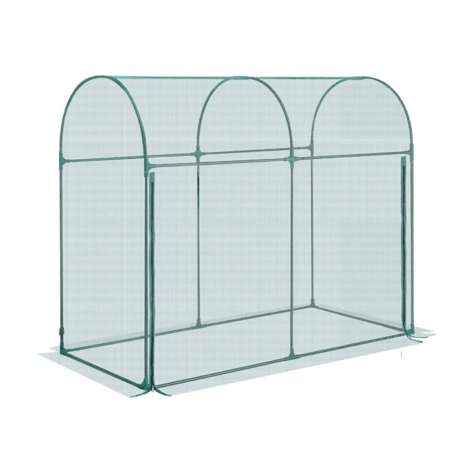 VEVOR Crop Cage, 5.9 x 2.98 x 4.9 ft Plant Protection Tent with Zippered Door, Wind-Resistant Tall Crop Cage, Easy to Install, Outdoor Raised Bed Cover with Frame, Plant Netting for Garden Patio Lawn