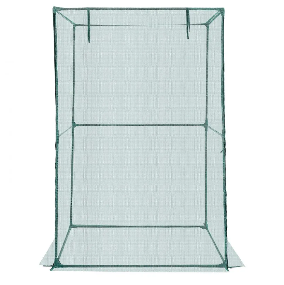 VEVOR Crop Cage, 3.9 x 3.9 x 5.9 ft Plant Protection Tent with Zippered Door, Wind-Resistant Tall Crop Cage, Easy to Install, Outdoor Raised Bed Cover, Tomato Plant Netting for Garden Patio Lawn