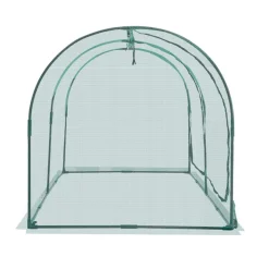 VEVOR Crop Cage, 8.1 x 3.9 x 3.9 ft Plant Protection Tent with Zippered Door, Wind-Resistant Tall Crop Cage, Easy to Install, Outdoor Raised Bed Cover with Frame, Plant Netting for Garden Patio Lawn