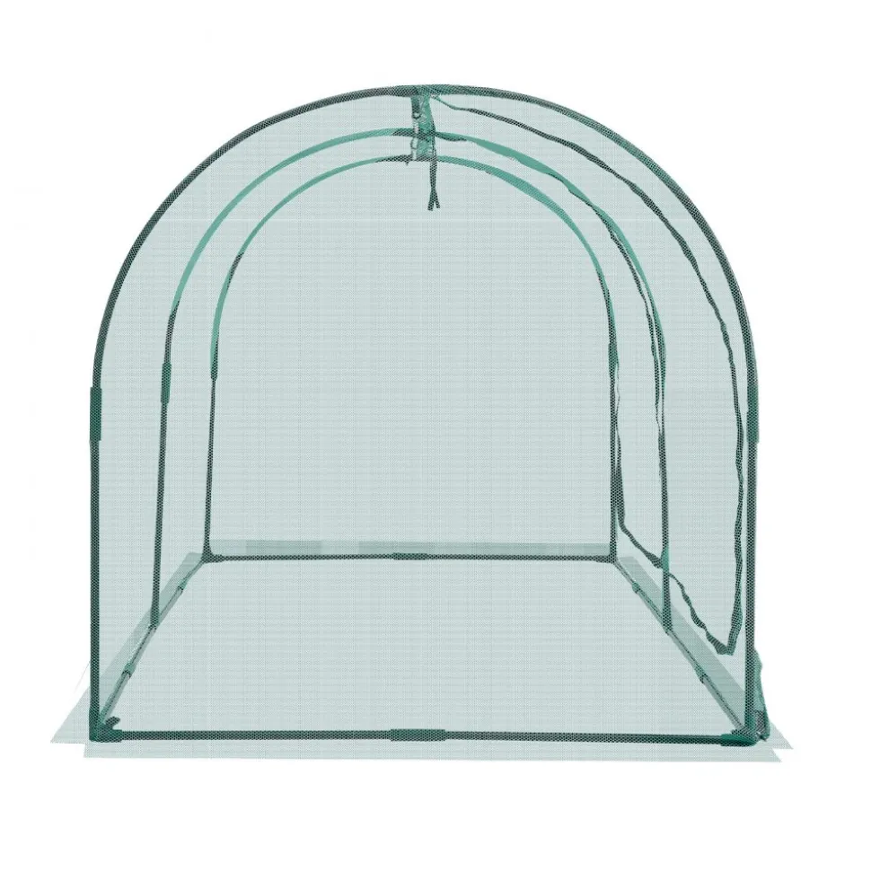 VEVOR Crop Cage, 8.1 x 3.9 x 3.9 ft Plant Protection Tent with Zippered Door, Wind-Resistant Tall Crop Cage, Easy to Install, Outdoor Raised Bed Cover with Frame, Plant Netting for Garden Patio Lawn