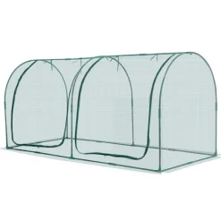 VEVOR Crop Cage, 8.1 x 3.9 x 3.9 ft Plant Protection Tent with Zippered Door, Wind-Resistant Tall Crop Cage, Easy to Install, Outdoor Raised Bed Cover with Frame, Plant Netting for Garden Patio Lawn