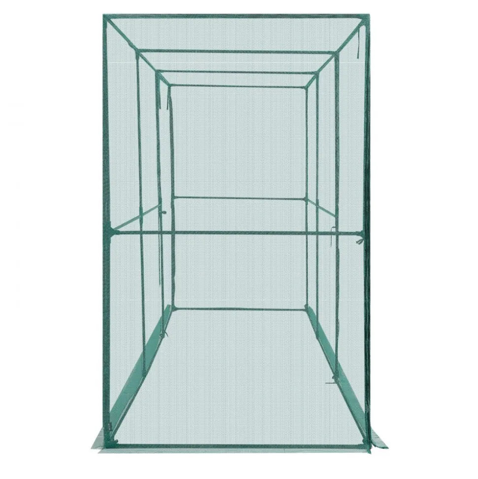 VEVOR Crop Cage, 11.6 x 3.9 x 6.3 ft Plant Protection Tent with Zippered Door, Wind-Resistant Tall Crop Cage, Easy to Install, Outdoor Raised Bed Cover, Tomato Plant Netting for Garden Patio Lawn
