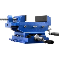 VEVOR Cross Slide Drill Press Vise, 6 Inch Jaw Width, 2 Way X-Y Axis Bench Vise, 5.7 Inch Max Jaw Opening, Heavy Duty Cast Iron, Workbench Vice Clamp, for Woodworking Drilling CNC Milling Machine