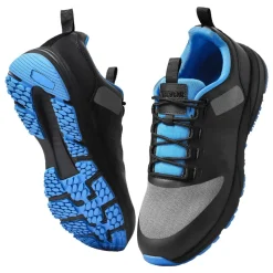 VEVOR Cross Training Shoes, M Width Sneakers US Size 8, Wide Toe Box Shoes with Arch Support & Adjustable Lace-up, Training Shoes for Running, Gymnastics, Dog Walking, and Weightlifting (Black)
