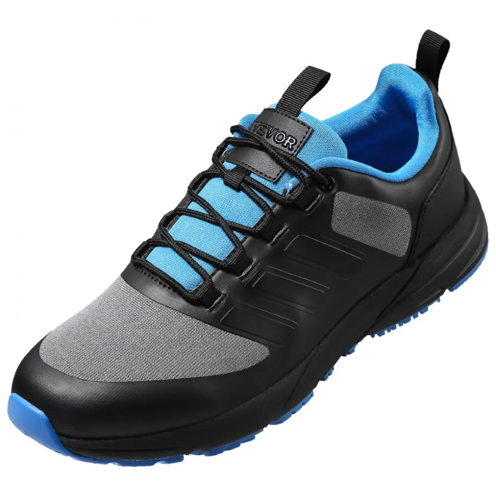 VEVOR Cross Training Shoes, M Width Sneakers US Size 8, Wide Toe Box Shoes with Arch Support & Adjustable Lace-up, Training Shoes for Running, Gymnastics, Dog Walking, and Weightlifting (Black)