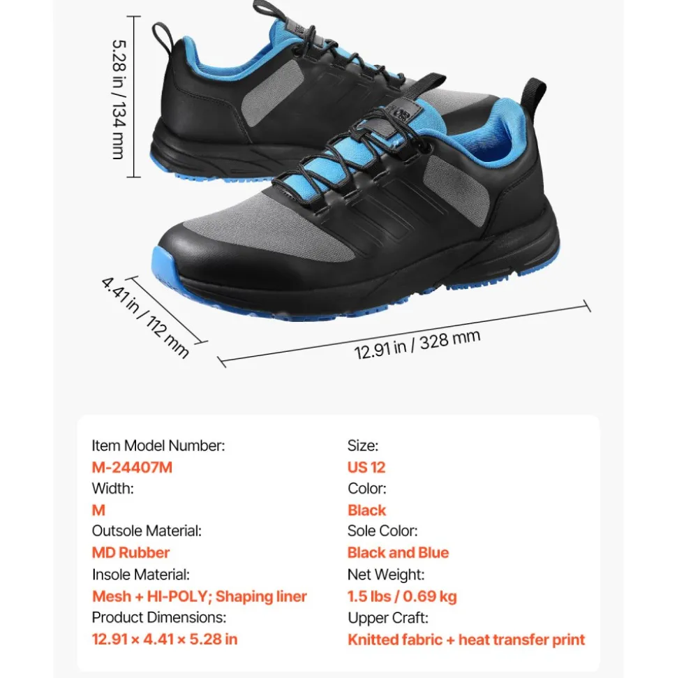 VEVOR Cross Training Shoes, M Width Sneakers US Size 9, Wide Toe Box Shoes with Arch Support & Adjustable Lace-up, Training Shoes for Running, Gymnastics, Dog Walking, and Weightlifting (White)
