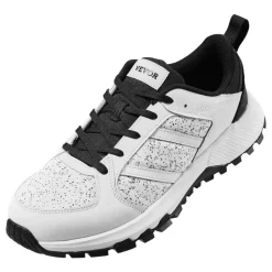 VEVOR Cross Training Shoes, W Width Sneakers US Size 8, Wide Toe Box Shoes with Arch Support & Adjustable Lace-up, Training Shoes for Running, Gymnastics, Dog Walking, and Weightlifting (White)