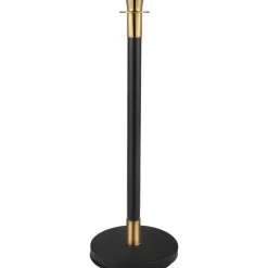 VEVOR Crowd Control Stanchion, Set of 6 Pieces Stanchion Set, Stanchion Set with 5 ft/1.5 m Black Velvet Rope, Black Crowd Control Barrier with Sturdy Concrete and Metal Base – Easy Connect Assembly