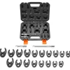 VEVOR Crowfoot Wrench Set, 3/8" Drive, 20-Piece Metric and SAE Size Flare Nut Crows Foot Wrenches, with Storage Case, Dual Size Markings on Tools and Case, for Auto Maintenance