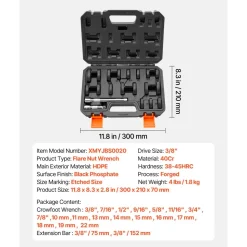 VEVOR Crowfoot Wrench Set, 3/8