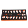 VEVOR Crowfoot Wrench Set, 3/8" Drive 20-Piece Crows Foot Wrench Set with 2 Extension Bars and EVA Tool Organizer,40CR Material with Mirror Chrome Finish, SAE 3/8"-7/8" and Metric 10-22 mm,