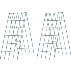 VEVOR Cucumber Trellis 4 Pack, A-Frame Garden Trellises for Raised Bed, Metal Rustproof Coating Plant Support for Vine, Climbing Plants, Peas, Beans, Zucchini, Tomato, Flower (38.98 x 15.75 in x 4PCS)