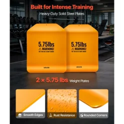 VEVOR Curved Weight Vest Plates, 5.75 LB Pairs, Premium Steel Tactical Weighted Plates for Vest, Ergonomic Design, for Strength Endurance Training, Running, Jogging, Fitness, Heavy Workouts