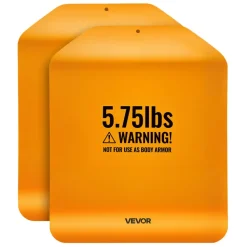VEVOR Curved Weight Vest Plates, 5.75 LB Pairs, Premium Steel Tactical Weighted Plates for Vest, Ergonomic Design, for Strength Endurance Training, Running, Jogging, Fitness, Heavy Workouts