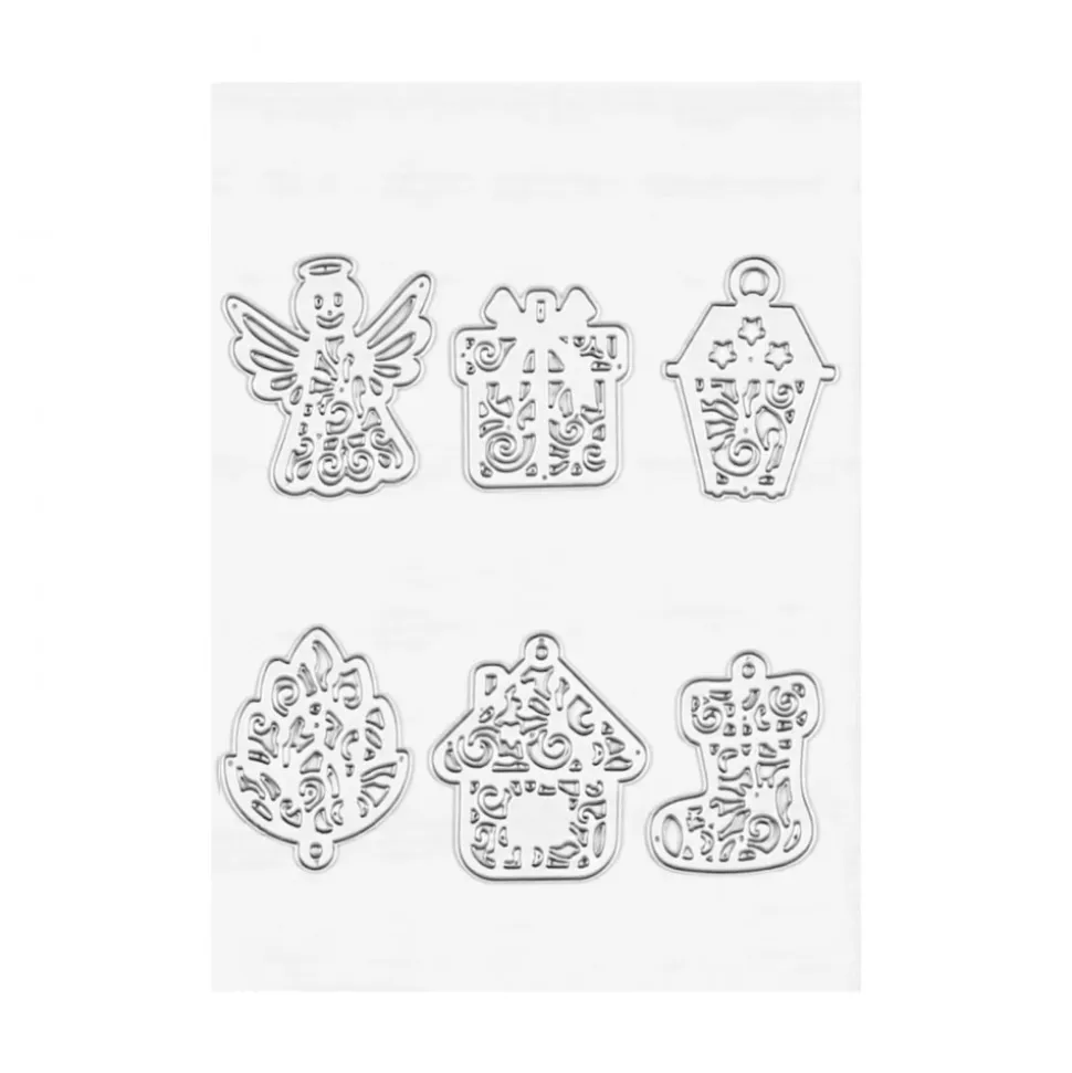 VEVOR Cutting Dies, 10 Pieces Metal Die Cuts, Compatible with VEVOR Die Cutting and Embossing Machine, Letters, Numbers, Tree Patterns, Cut Dies for Scrapbooking, Card Making, DIY Paper Crafting
