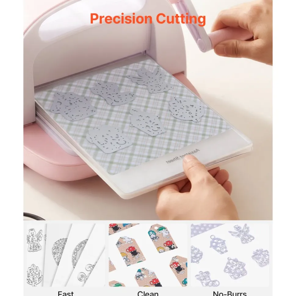 VEVOR Cutting Dies, 10 Pieces Metal Die Cuts, Compatible with VEVOR Die Cutting and Embossing Machine, Letters, Numbers, Tree Patterns, Cut Dies for Scrapbooking, Card Making, DIY Paper Crafting