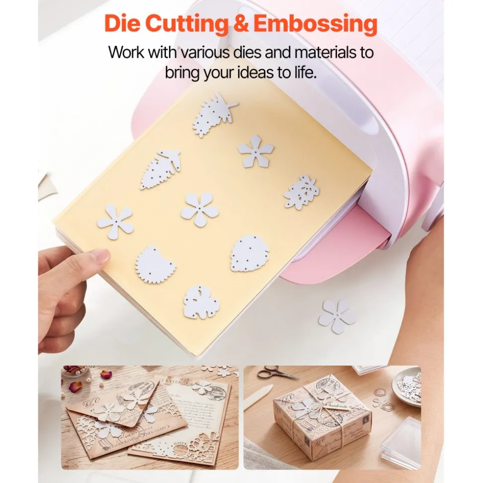 VEVOR Cutting Plates, 6 Pcs, 8.86 x 6.14 in, Clear Polycarbonate Material, Die Cut Pads Compatible with VEVOR Die Cutting and Embossing Machine KM-1860, for Scrapbooking, Card Making, Crafting