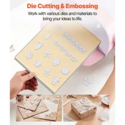 VEVOR Cutting Plates, 6 Pcs, 12.13 x 8.5 x 0.12 in, Clear Polycarbonate Material, Die Cut Pads Compatible with VEVOR Die Cutting and Embossing Machine KM-1885, for Scrapbooking and Card Making
