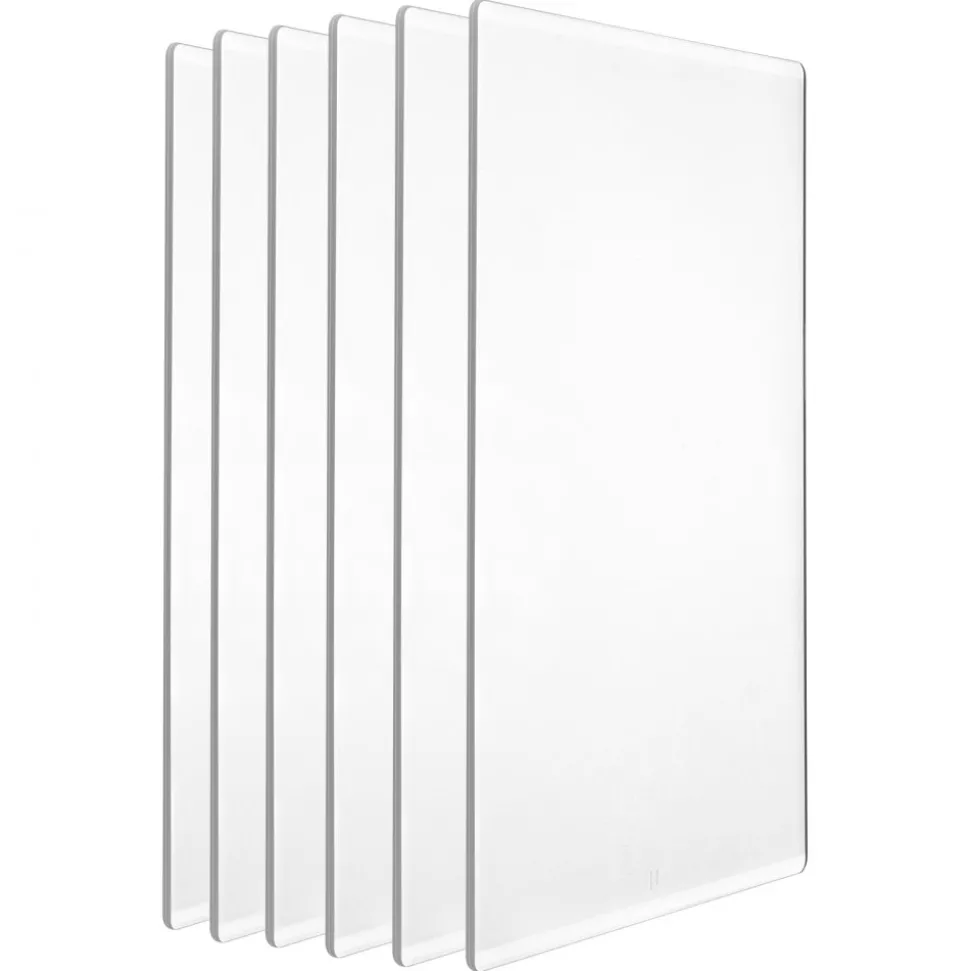 VEVOR Cutting Plates, 6 Pcs, 12.13 x 8.5 x 0.12 in, Clear Polycarbonate Material, Die Cut Pads Compatible with VEVOR Die Cutting and Embossing Machine KM-1885, for Scrapbooking and Card Making