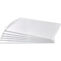 VEVOR Cutting Plates, 6 Pcs, 12.13 x 8.5 x 0.12 in, Clear Polycarbonate Material, Die Cut Pads Compatible with VEVOR Die Cutting and Embossing Machine KM-1885, for Scrapbooking and Card Making