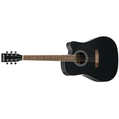 VEVOR Cutway Acoustic Guitar, 41 in, 6-String Black Solid Spruce Top Guitar, Beginner Bundle with Gig Bag, Tuner, Strap, Strings, Picks, Capo, Rosewood Fingerboard, for Adult Fingerstyle Solo Jazz