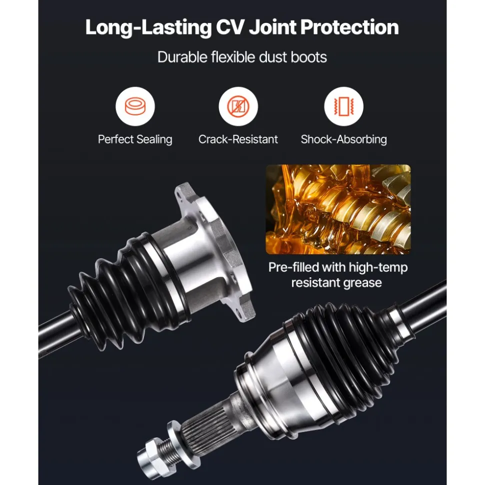 VEVOR CV Axle Shaft Assembly, Front Left or Right Side (Driver or Passenger Side), Automotive Replacement CV Joint Axle Compatible with 1999-2006 Chevrolet Silverado 1500, Alloy Steel & Carbon Steel
