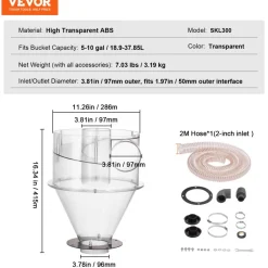 VEVOR Cyclone Dust Separator, 4