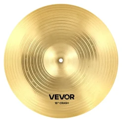 VEVOR Cymbal Pack, 4 Pieces Cymbals for Drum Set, Alloy Cymbals Drum Set Includes 14-inch Hi-Hats, 16-inch Crash, 18-inch Crash, 20-inch Ride, Drumsticks & Cymbal Bag, Alloy Cymbal Pack for Drummer