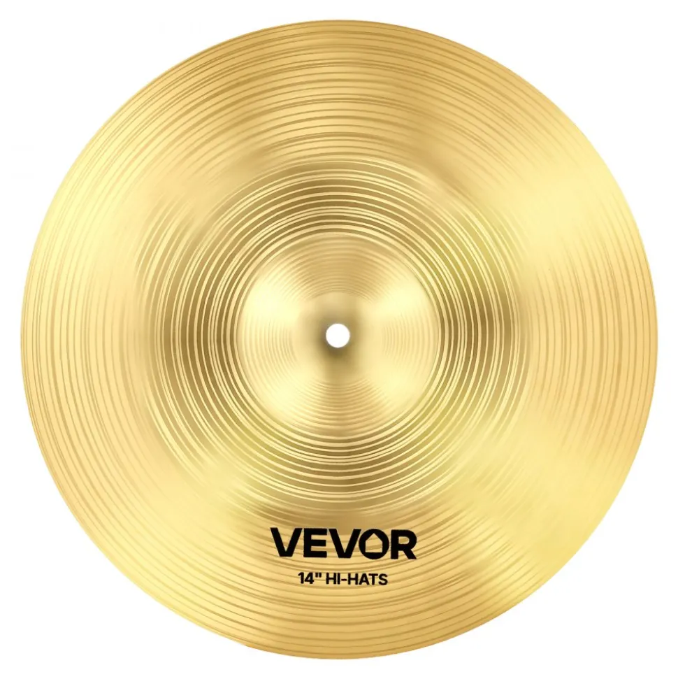 VEVOR Cymbal Pack, 4 Pieces Cymbals for Drum Set, Alloy Cymbals Drum Set Includes 14-inch Hi-Hats, 16-inch Crash, 18-inch Crash, 20-inch Ride, Drumsticks & Cymbal Bag, Alloy Cymbal Pack for Drummer