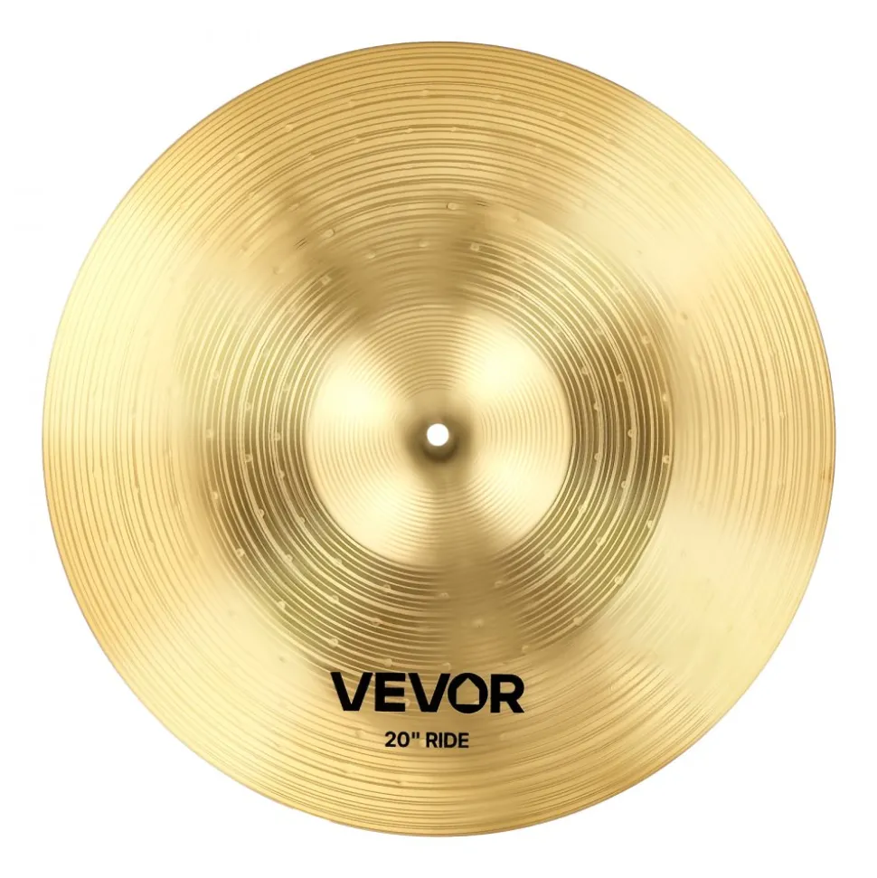 VEVOR Cymbal Pack, 4 Pieces Cymbals for Drum Set, Alloy Cymbals Drum Set Includes 14-inch Hi-Hats, 16-inch Crash, 18-inch Crash, 20-inch Ride, Drumsticks & Cymbal Bag, Alloy Cymbal Pack for Drummer