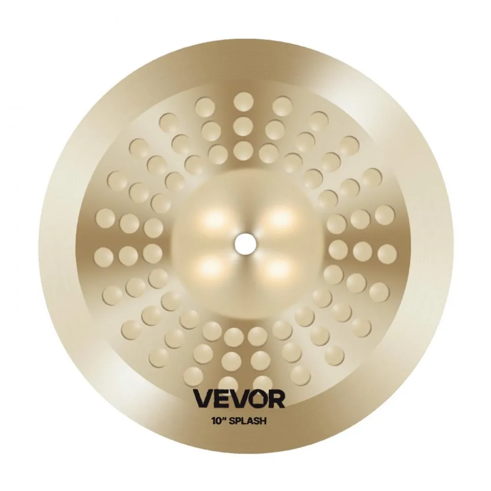 VEVOR Cymbal Pack, 4 Pieces Cymbals for Drum Set, Alloy Cymbals Drum Set Includes 14-inch Hi-Hats, 16-inch Crash, 20-inch Ride, 10-inch Splash, Drumsticks & Cymbal Bag, Alloy Cymbal Pack for Drummer