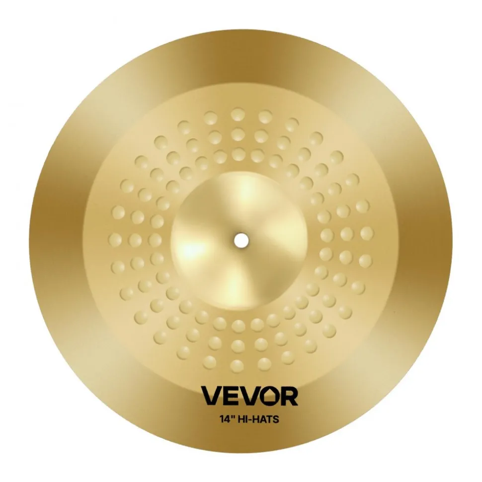 VEVOR Cymbal Pack, 4 Pieces Cymbals for Drum Set, Alloy Cymbals Drum Set Includes 14-inch Hi-Hats, 16-inch Crash, 20-inch Ride, 10-inch Splash, Drumsticks & Cymbal Bag, Alloy Cymbal Pack for Drummer