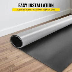 VEVOR Dance Floor Roll Portable 6.6x49.2ft Practice Dance Floor 1.5mm Thickness PVC Dance Flooring Dance Floor Grey/Black Roll out Dance Floor Non-slide &Wearproof Dance Floor Easy Cleaning for Ballet