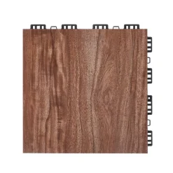 VEVOR Dance Floor Tiles, 12.4 x 12.4 in 25 Piece Interlocking Dance Flooring, Portable Dance Practice Floor with Cushioned Base  (Oak Wood Grain, 25 sq. ft/Box )