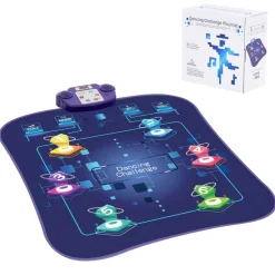 VEVOR Dance Mat, 6-Button Dance Mixer Rhythm Step Play Mat, Electronic Dance Pad with Wireless Bluetooth, LED Lights, 5 Game Modes, Adjustable Volume, Built-in Music, Toys Gifts for 3+ Year Old Girls