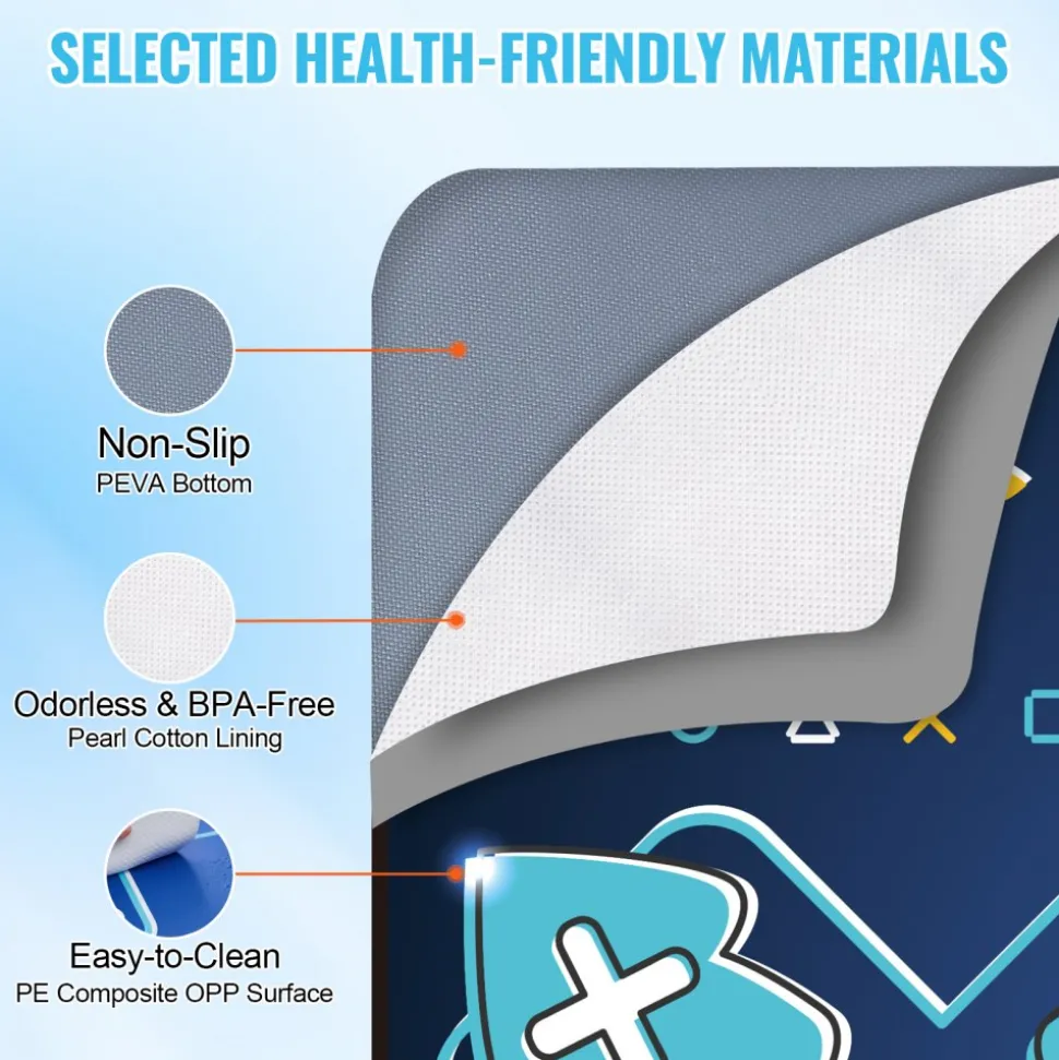 VEVOR Dance Mat, 8-Button Dance Mixer Rhythm Step Play Mat, Electronic Dance Pad with Single/Two Player Modes, Adjustable Volume, Built-in Music, 8 Challenge Levels, Toys Gifts for 3+ Year Old Girls