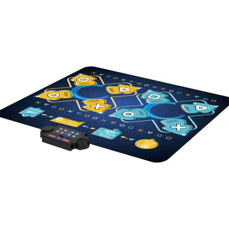 VEVOR Dance Mat, 8-Button Dance Mixer Rhythm Step Play Mat, Electronic Dance Pad with Single/Two Player Modes, Adjustable Volume, Built-in Music, 8 Challenge Levels, Toys Gifts for 3+ Year Old Girls