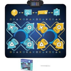 VEVOR Dance Mat, 8-Button Dance Mixer Rhythm Step Play Mat, Electronic Dance Pad with Single/Two Player Modes, Adjustable Volume, Built-in Music, 8 Challenge Levels, Toys Gifts for 3+ Year Old Girls